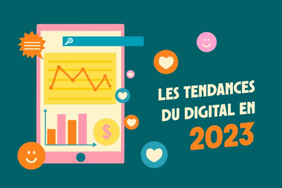 les tendances du marketing digital en 2023, comme l’essor de l’intelligence artificielle, l’importance croissante du contenu vidéo, le marketing d’influence, la personnalisation avancée, et l’intégration des technologies immersives telles que la réalité augmentée.