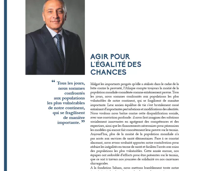Conception et impression d’un livre moral pour la Fondation Saham