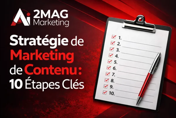 Stratégie de marketing de contenu avec planification éditoriale et optimisation SEO