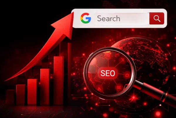 Interface SEO avec analyse de mots-clés, performance web et optimisation du référencement naturel sur Google