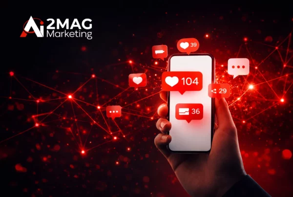 Engagement du public sur réseaux sociaux avec likes, commentaires et partages illustrant une stratégie digitale interactive.