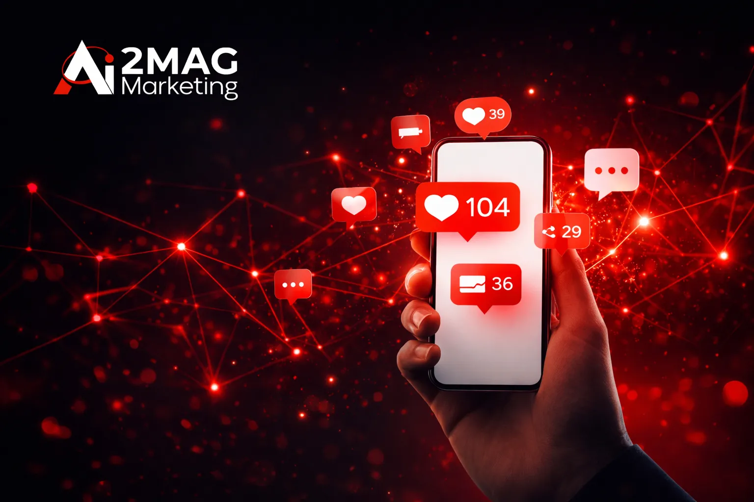 Engagement du public sur réseaux sociaux avec likes, commentaires et partages illustrant une stratégie digitale interactive.