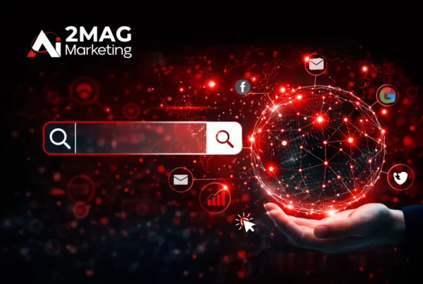 Infographie expliquant pourquoi le marketing digital est essentiel aujourd’hui : visibilité en ligne, acquisition clients, réseaux sociaux, SEO, publicité digitale et analyse des données