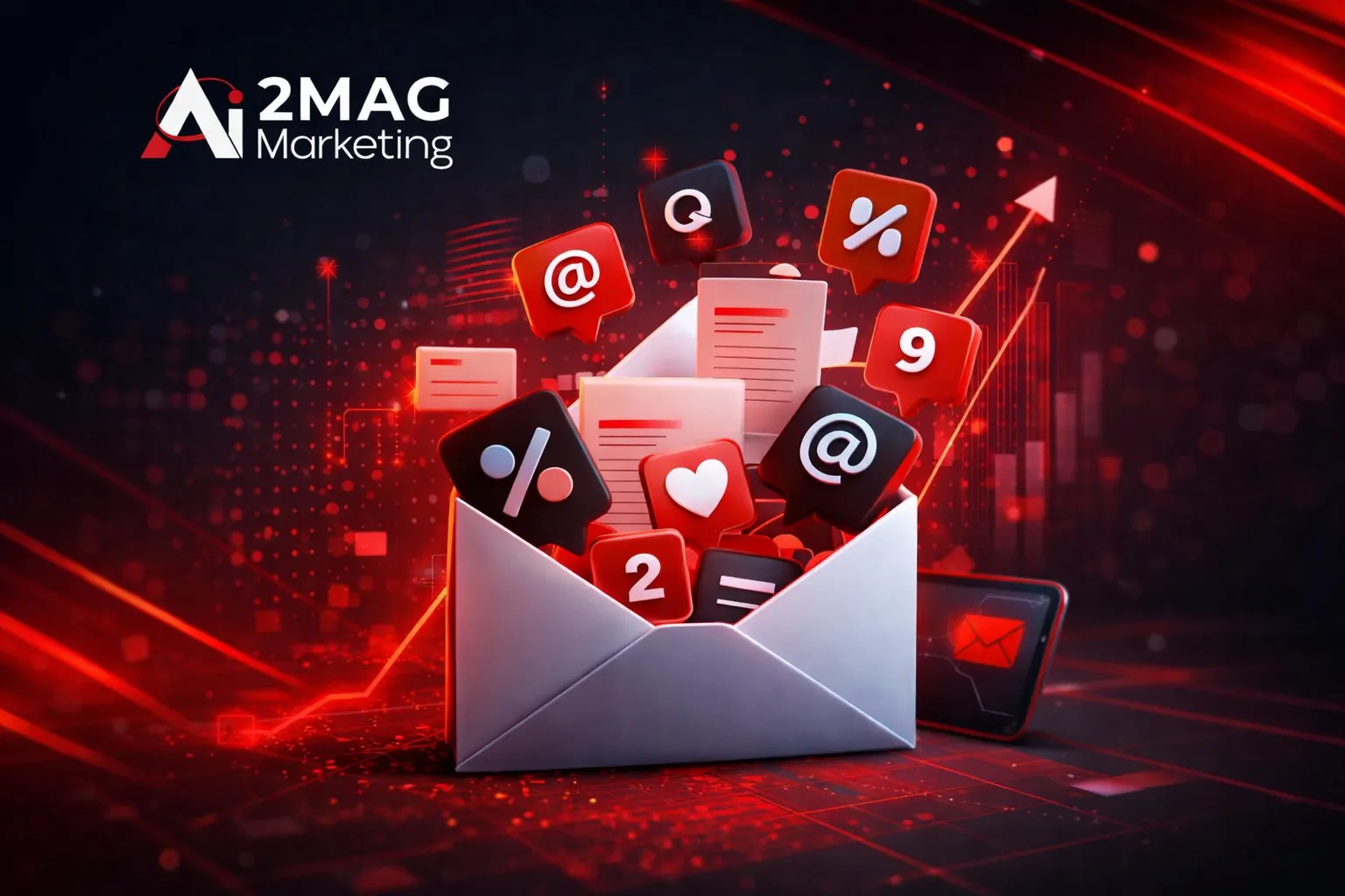 Illustration de l’email marketing dans une stratégie multicanale avec engagement client, automatisation, suivi des performances et conversion digitale