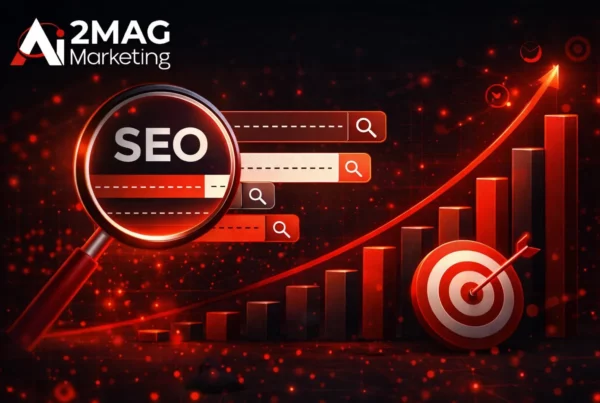 Stratégie SEO générant des leads avec analyse de données, trafic web et optimisation de visibilité sur Google