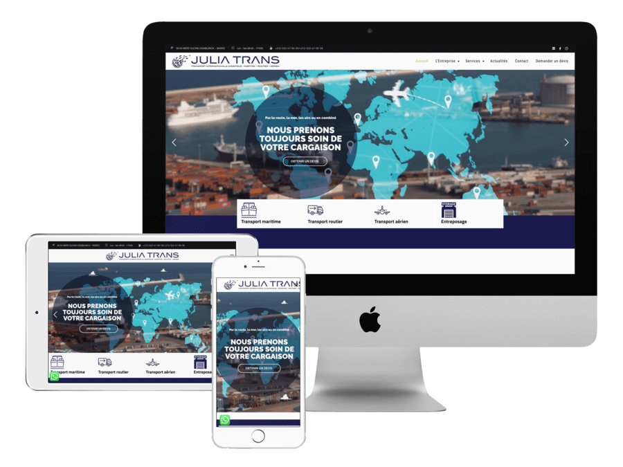 Site web Julia Transport